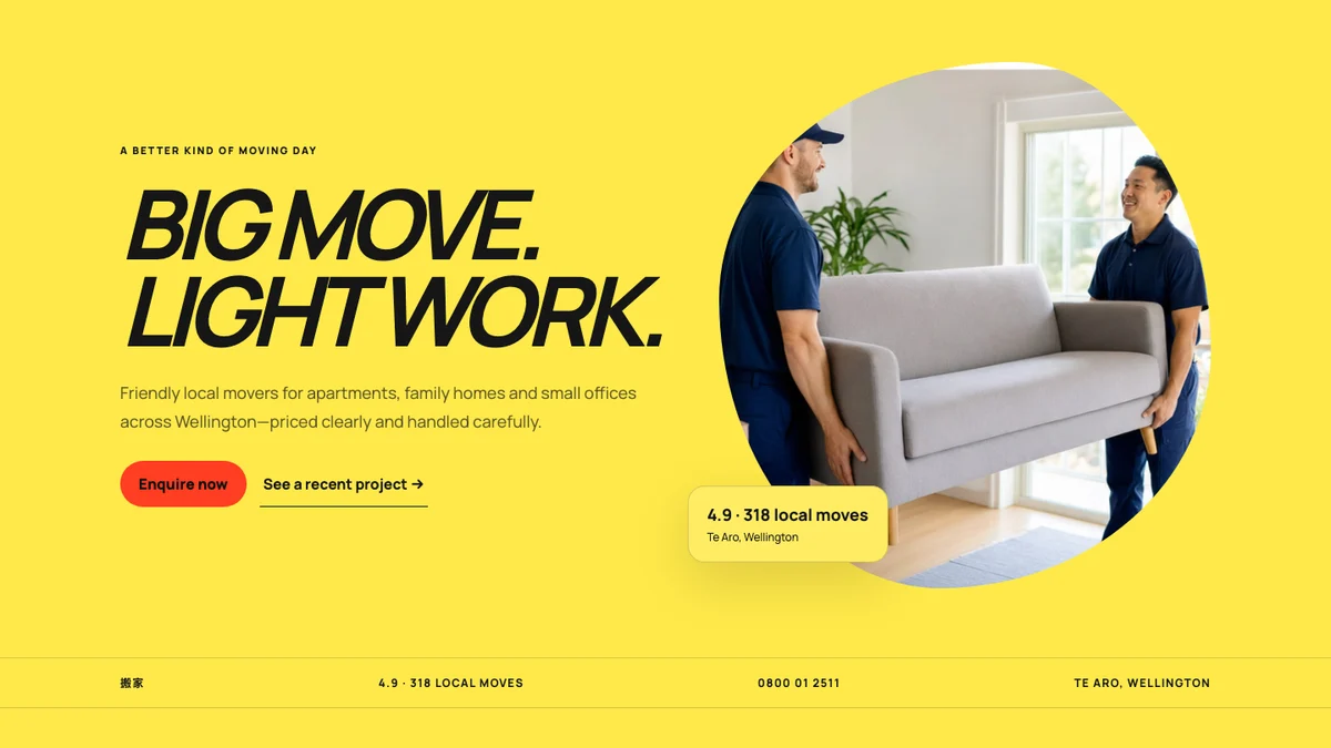 Kinfolk Relocations website case study
